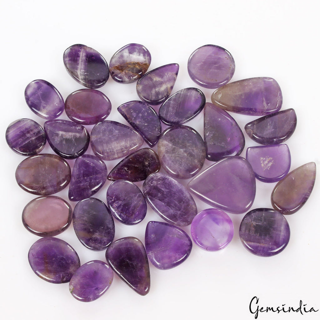 580 Ct Natural Purple Amethyst Mix Cabochon Loose Untreated Uruguay Gemstones~