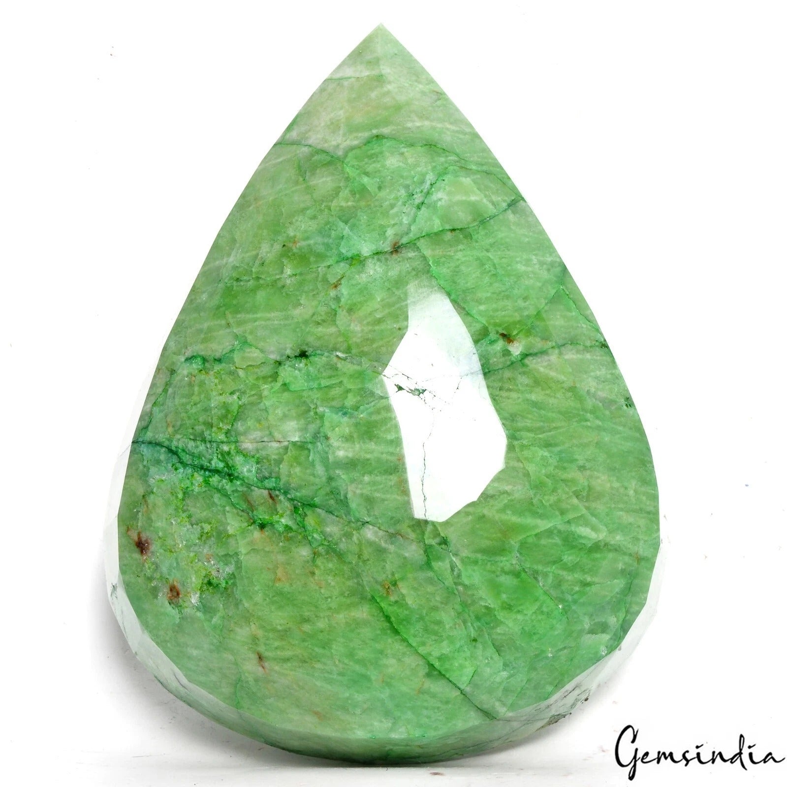 Certified Natural 4400 Ct Green Emerald Pear Cut Brazilian Earth mined Gemstone