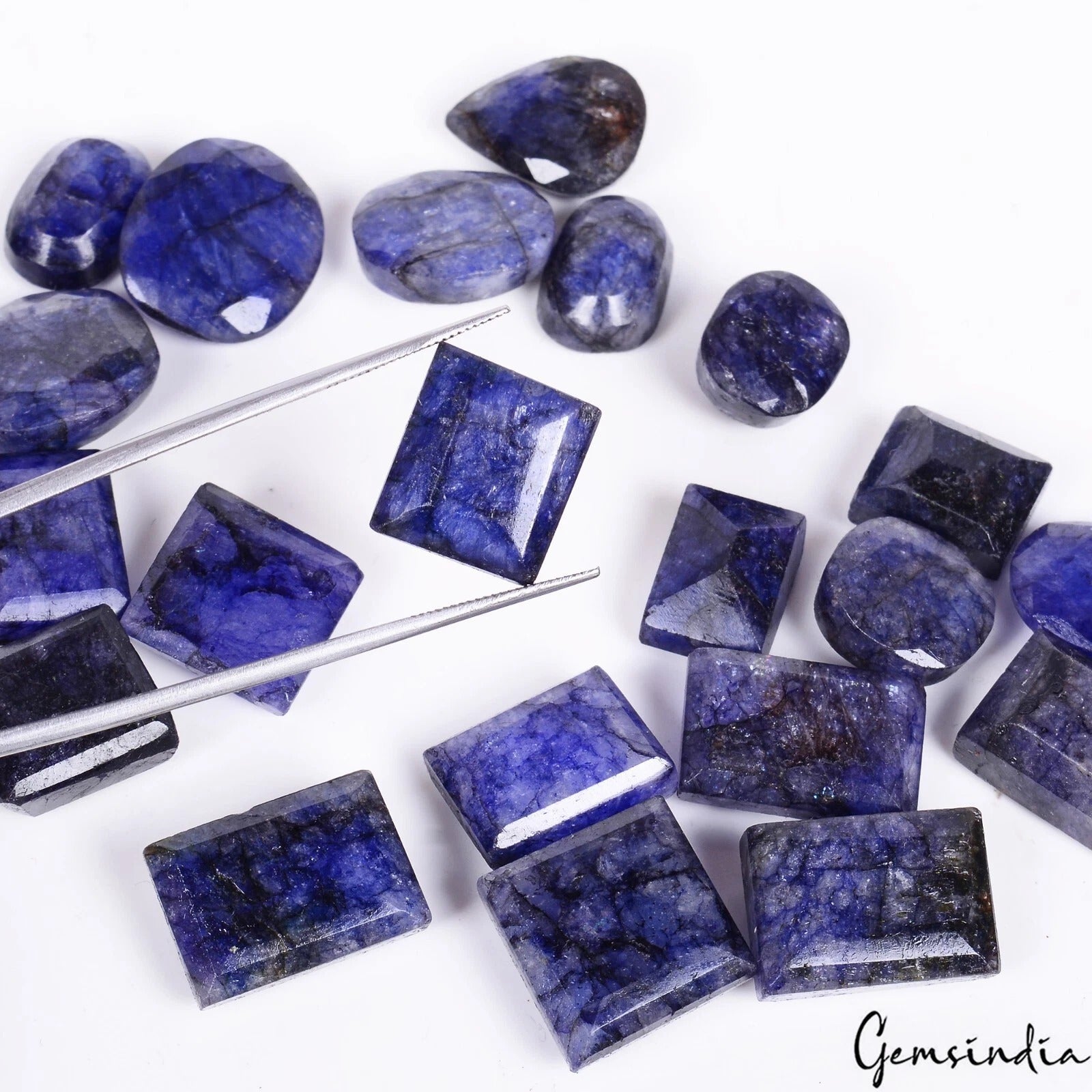 300 Cts Natural Blue Beryl Mix Cut 12-18mm Loose Gemstones Wholesale Lot~ 22 Pcs