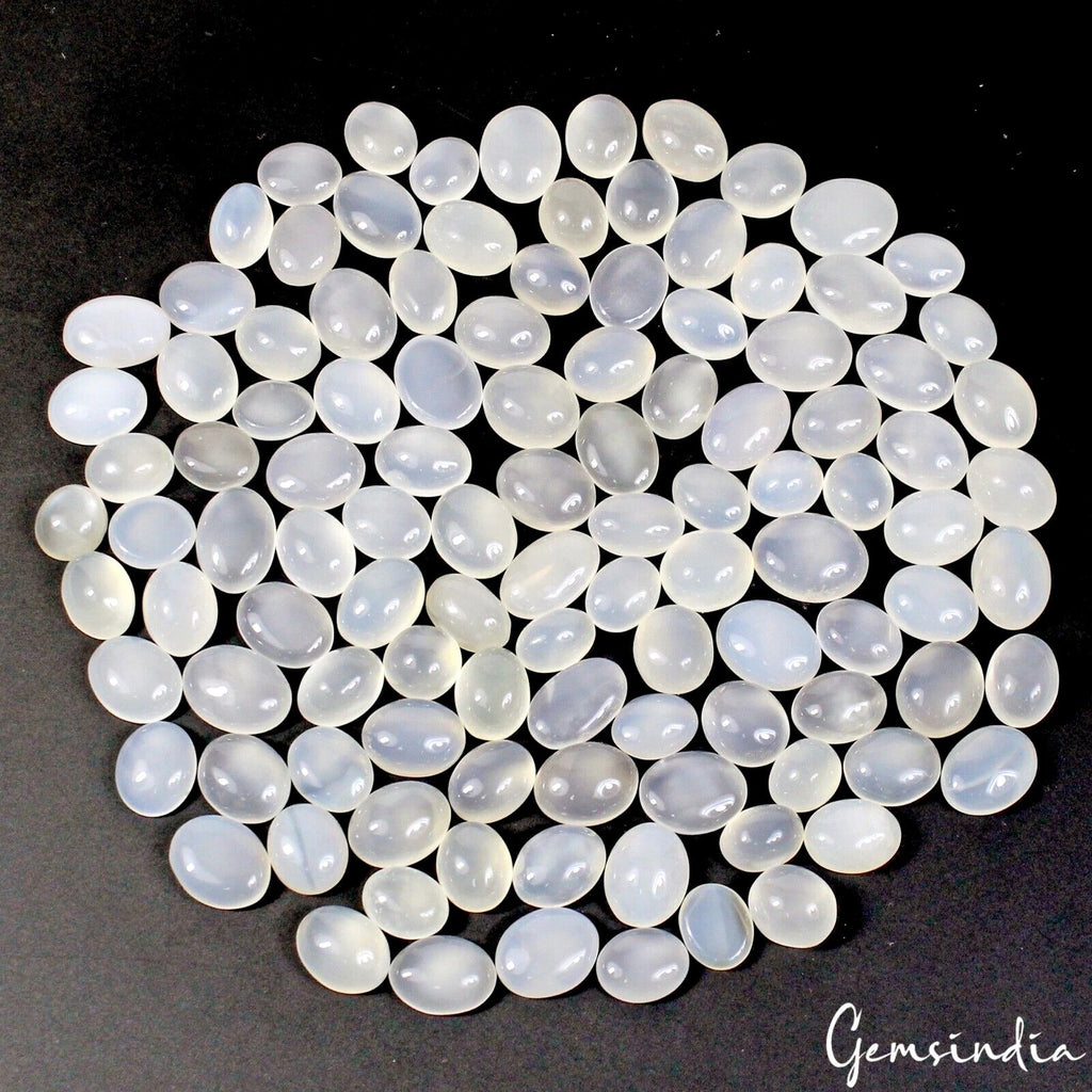 110 Pcs Natural Moonstone 10-15 Untreated Top Quality Oval Cabochon Gemstones