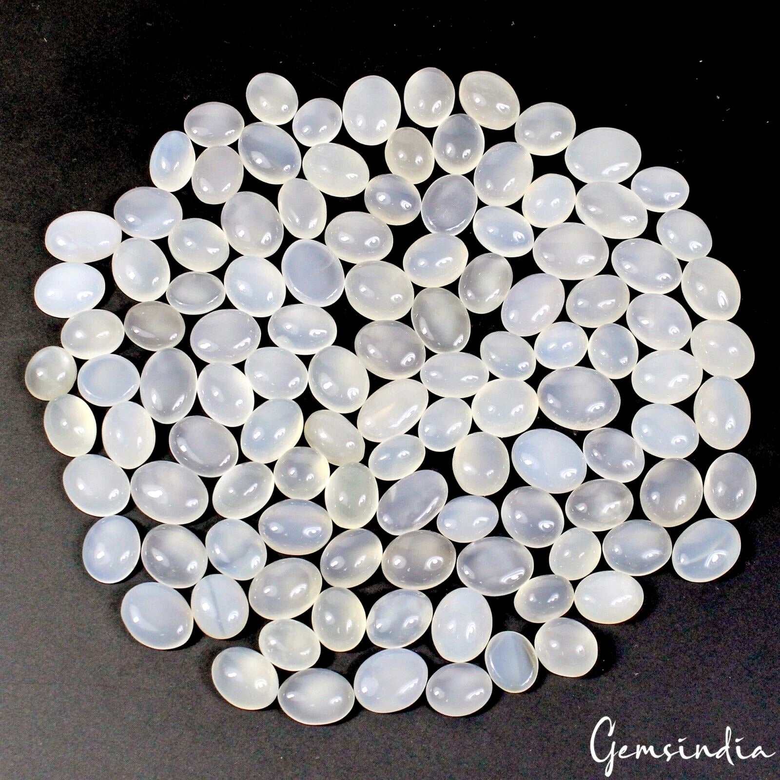 110 Pcs Natural Moonstone 10-15 Untreated Top Quality Oval Cabochon Gemstones