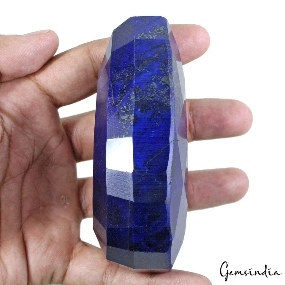 Certified 3060 Cts Natural Blue Sapphire Pear Faceted Cut Loose Gem~107x67x38mm