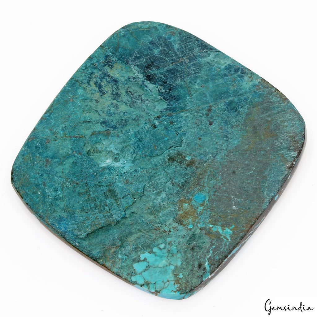 Spiderweb Blue Turquoise Cushion Cab Arizona 233.10 Ct Museum Size Gems From U.S