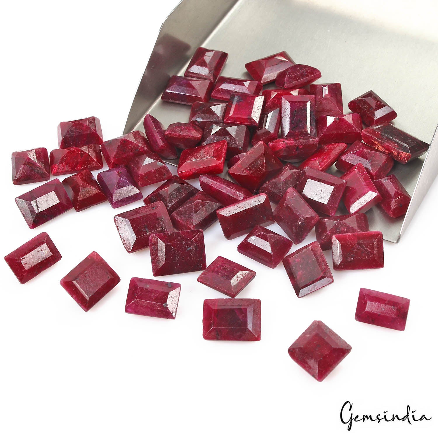 Ruby Lot, Loose Gemstone, Color Enhanced, Red — 53 Pieces, 12mm to 17mm, 570 Ct, Madagascar