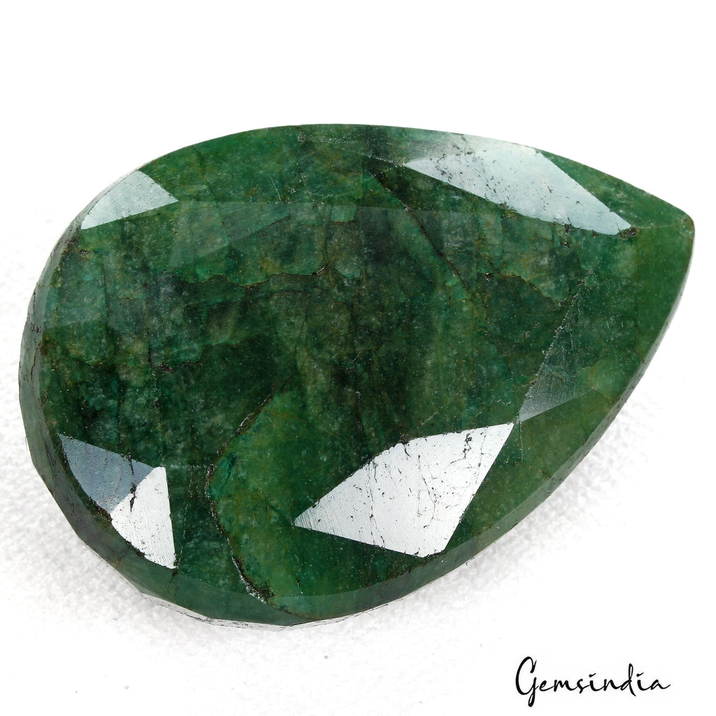 470 Ct Natural Green Brazilian Emerald Pear Faceted Earth Mined Huge Size Gems