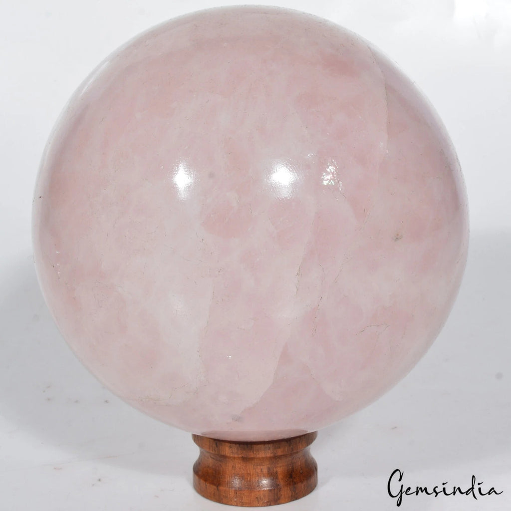 Rose Quartz Sphere, Untreated — 3.4 Inch in diameter, 4670 Ct, Madagascar