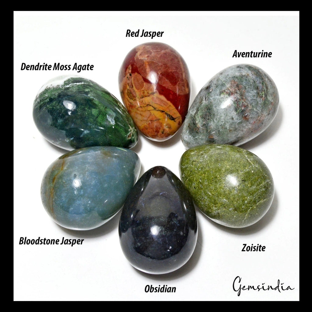 1.15 Kilo Natural Untreated Multi Gems Healing Crystal Mineral Egg Gems W Stand