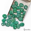 Certified 126.90 Cts/26 Pcs Natural Brazilian Green Emerald Oval Cab Loose Gems