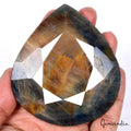 1370 Ct Natural Untreated Blue Brown Sapphire Pear Cut Faceted Earth Mined Gems