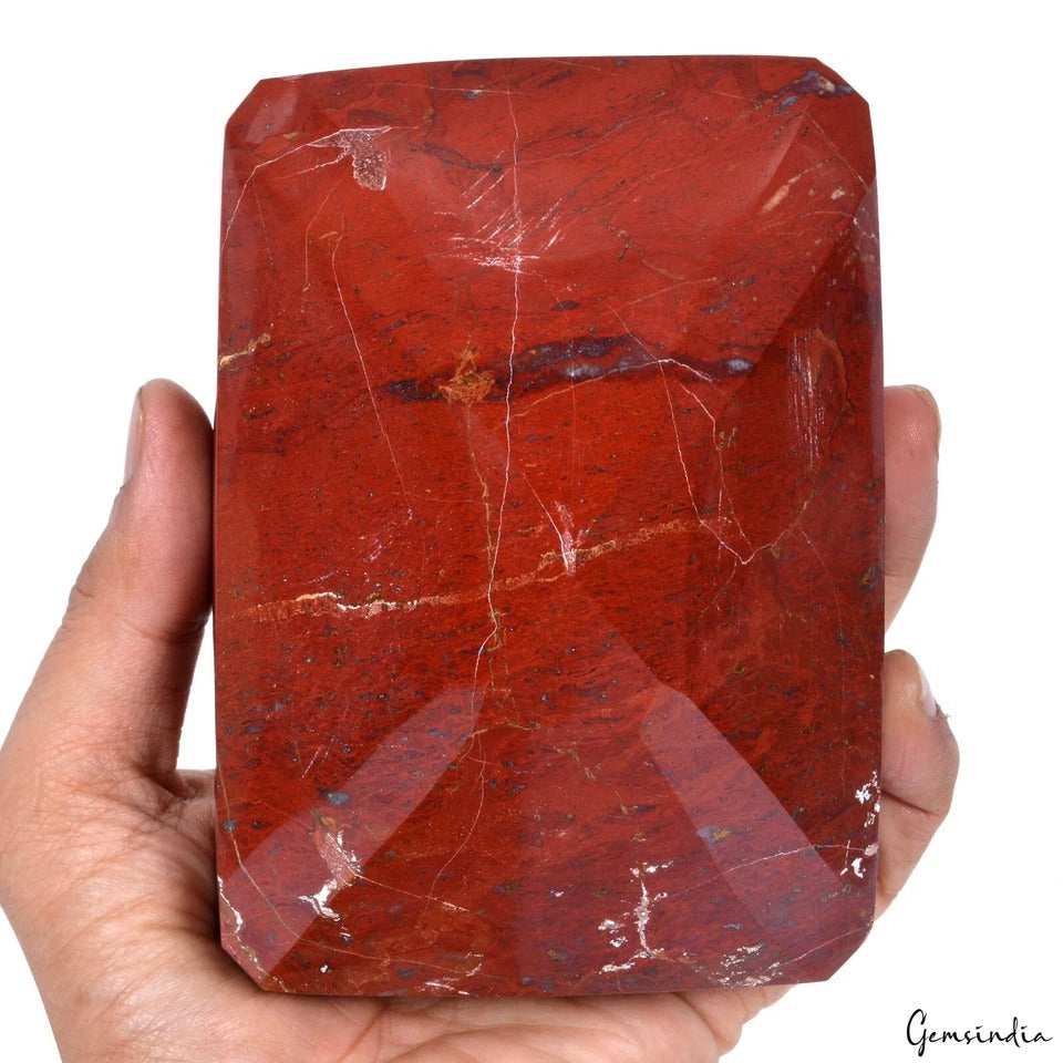 Red Jasper Loose Gemstone, Untreated — 5.2x3.7x3.3 Inch, 8100 Ct (1.62 Kg), Madagascar