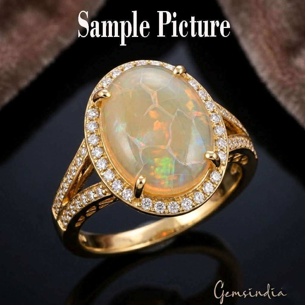 13.20 Cts Natural Australian Multicolor Shine Opal Oval Cab Loose Gem For Ring