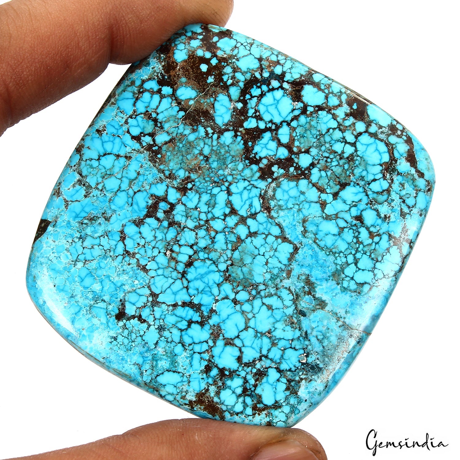 400 Ct Blue Spiderweb Turquoise Cushion Cab Arizona Museum Huge Size Loose Gems
