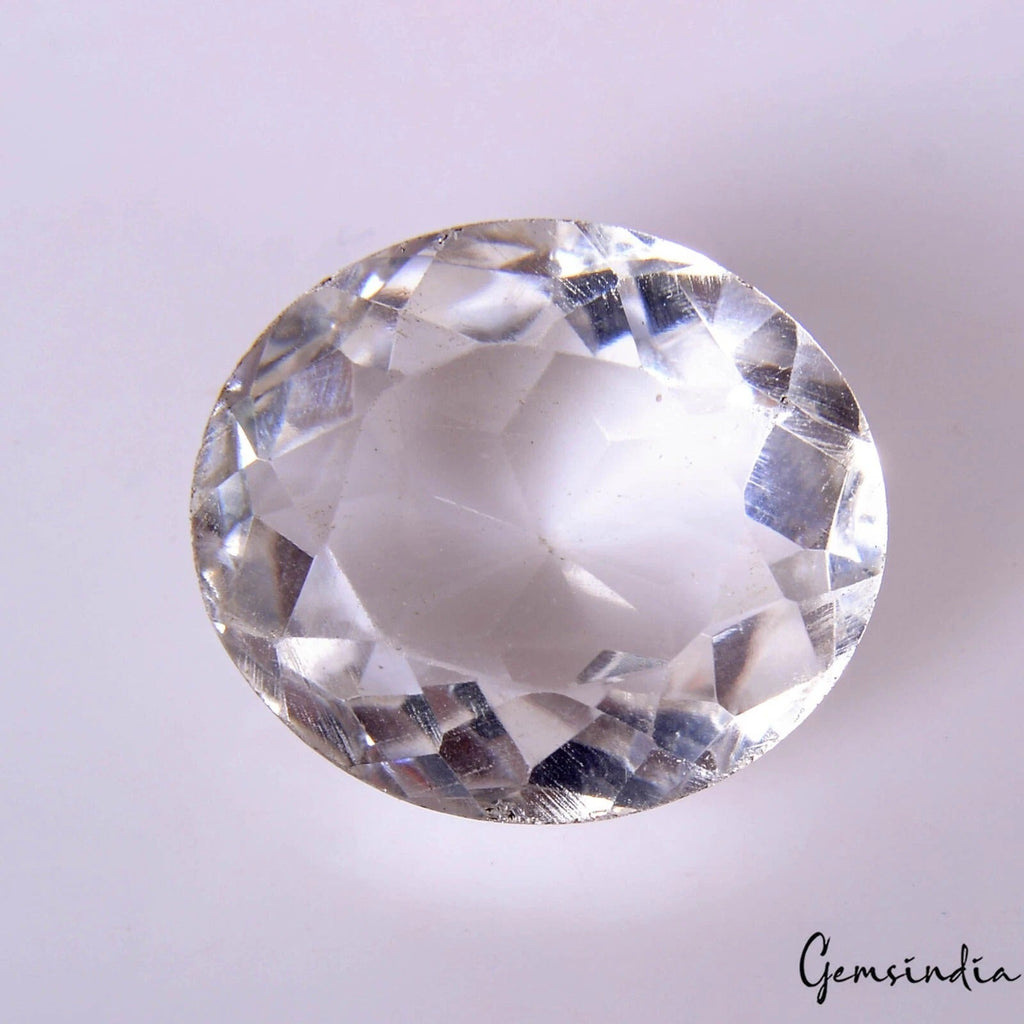 Certified 23.20 Ct Natural White Crystal Quartz Unheated Oval Cut Loose Gemstone