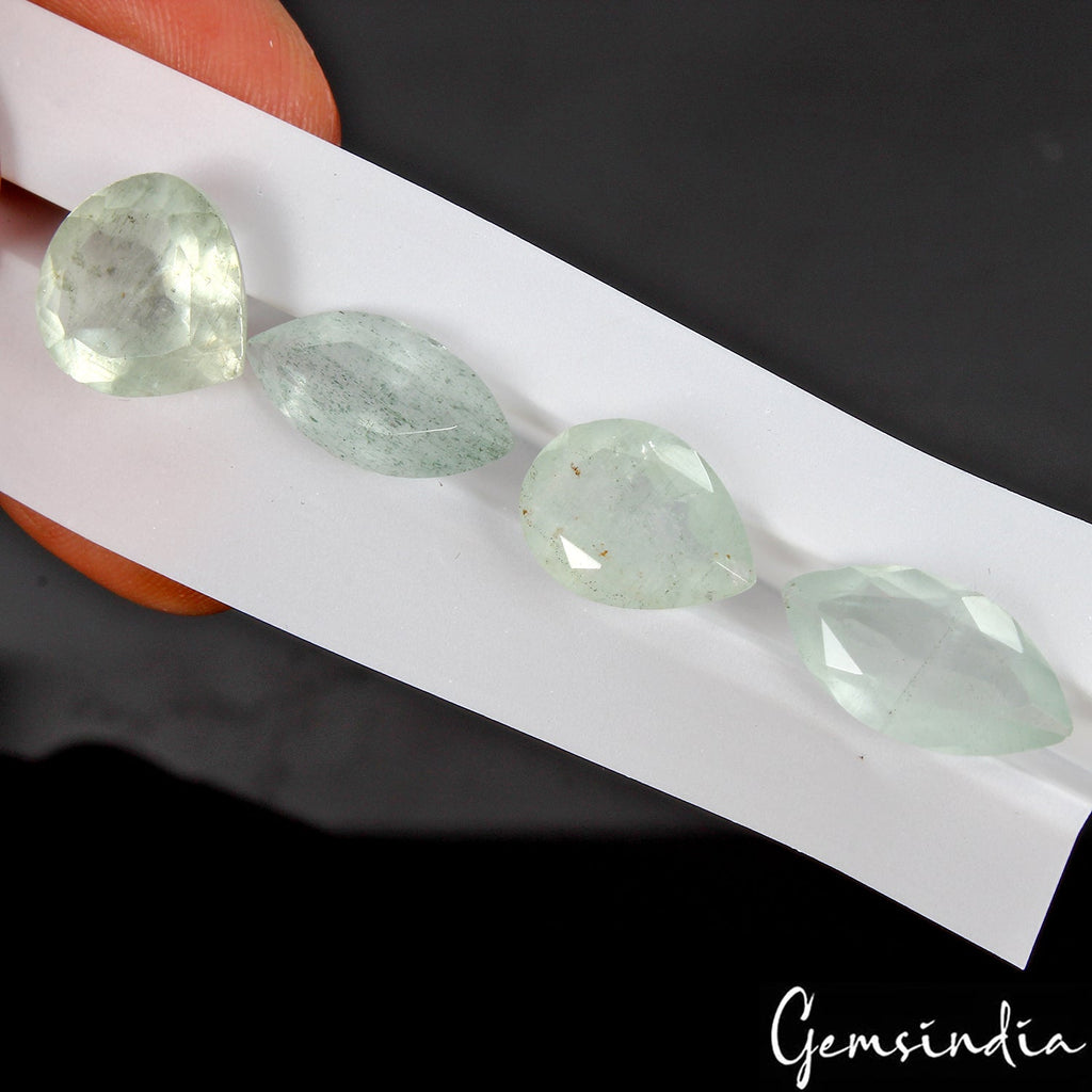 Certified 17.30 Ct/4 Pc Natural Blue Aquamarine Mix Cut Loose Unheated Gemstones