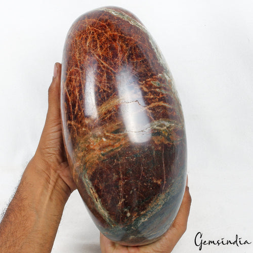 10 Kilo Large Natural Garnet Gemstone Egg Shape Crystal Healing Mineral Specimen