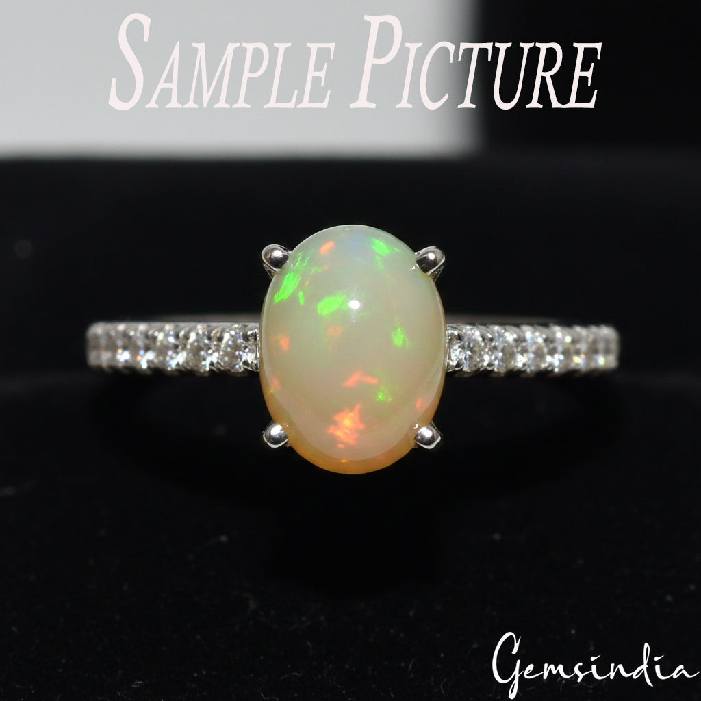 1.90 Ct Welo Opal Ethiopia Flashy Multicolor Cabochon Certified Natural Gemstone