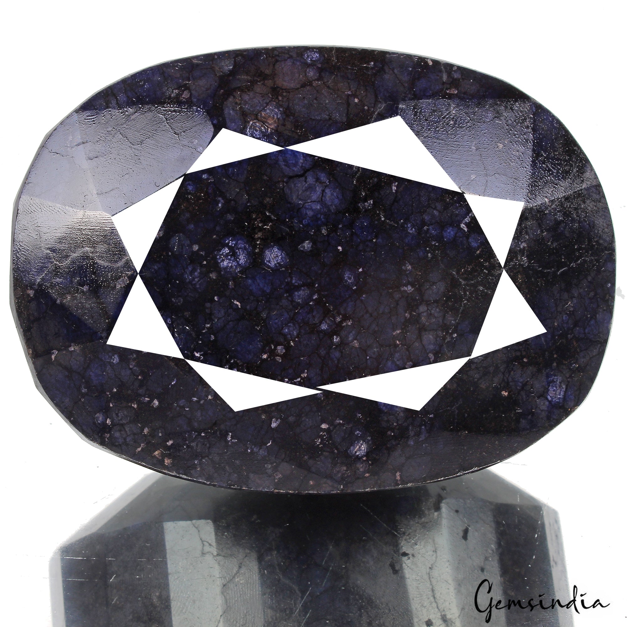 Blue Sapphire Loose Gemstone, Oval Cut, Color Enhanced — 97 x 71 x 50 mm, 4130 Ct, Madagascar