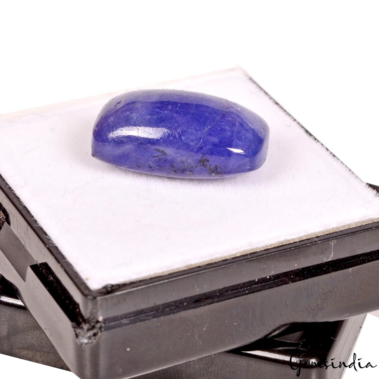 Certified 25.30 Cts Natural Untreated Blue Tanzanite Cushion Loose Gem For Ring