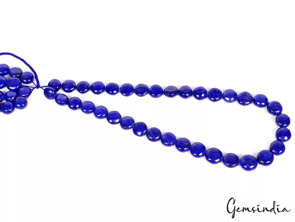 4080 Ct/10 Strands Natural Blue Lapis Lazuli Round Cab Drill Bead Strand 18"Each