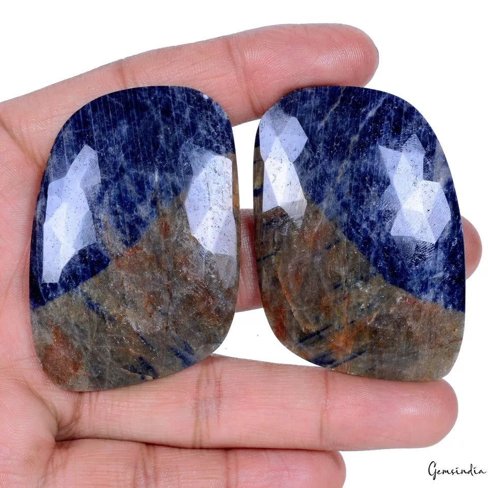 Sapphire Lot, Loose Gemstone, Untreated, Bi-Color — 2 Pieces, 63mm, 300 Ct