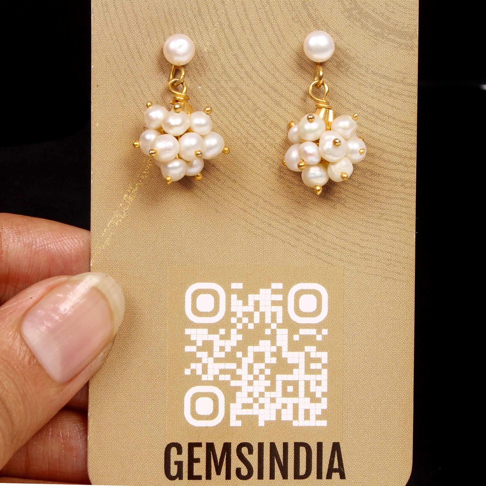 20.40 Ct 0.80 In Natural Freshwater white Pearl Drop Dangler Earrings for Women
