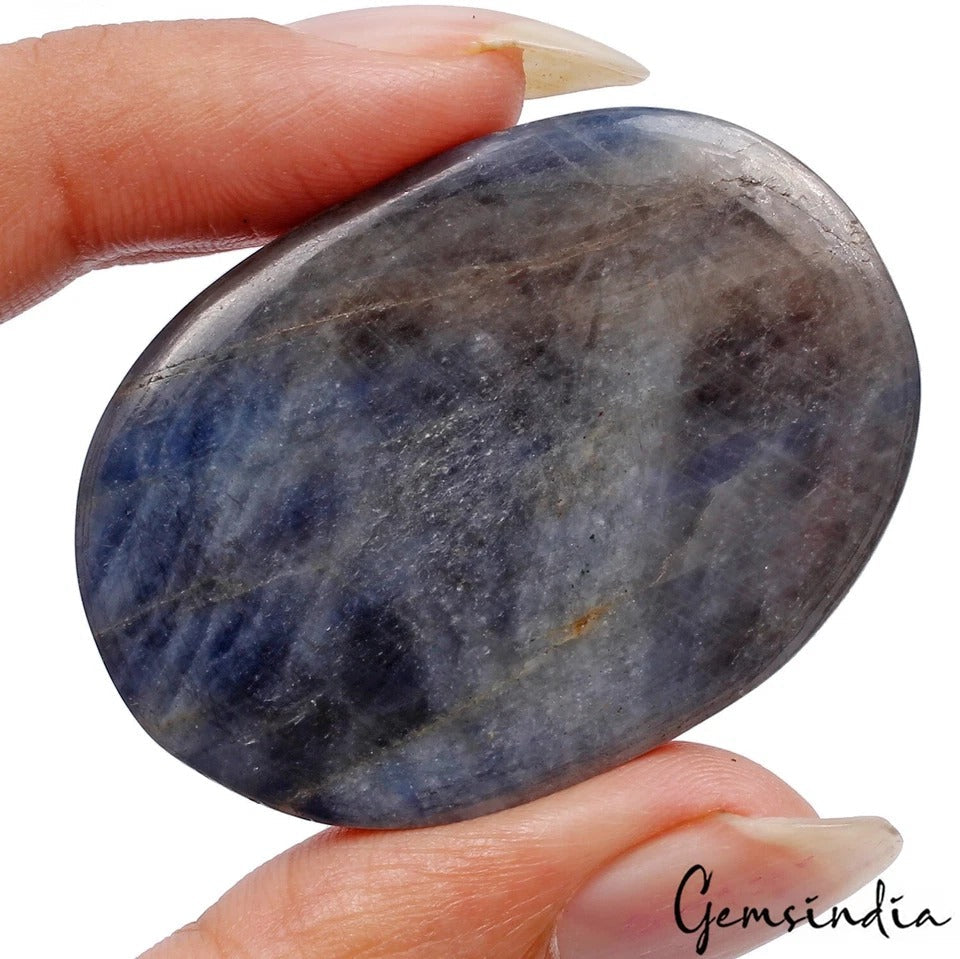 Certified 185 Ct Natural Untreated Blue Sapphire Oval Cab Loose Pendant Size Gem