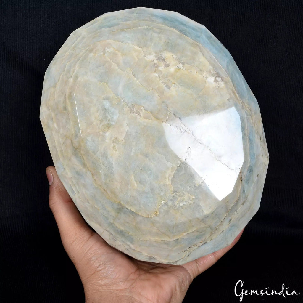 7.8 Kilo Natural Aquamarine Beryl Rare Oval Cut Huge Size Untreated Gemstone NM