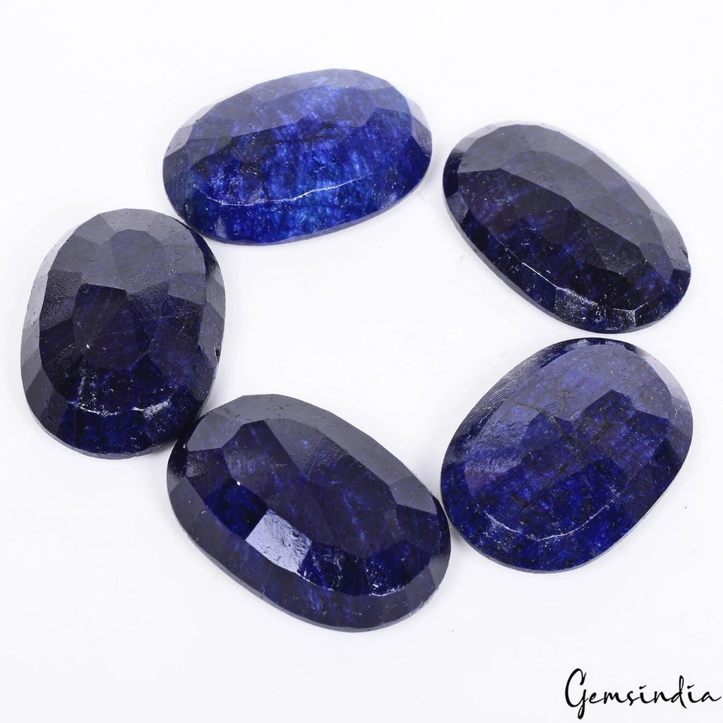 Certified 278.40 Ct/5 Pcs Natural Blue Sapphire Oval Cut Calibrated 30x20mm Gems