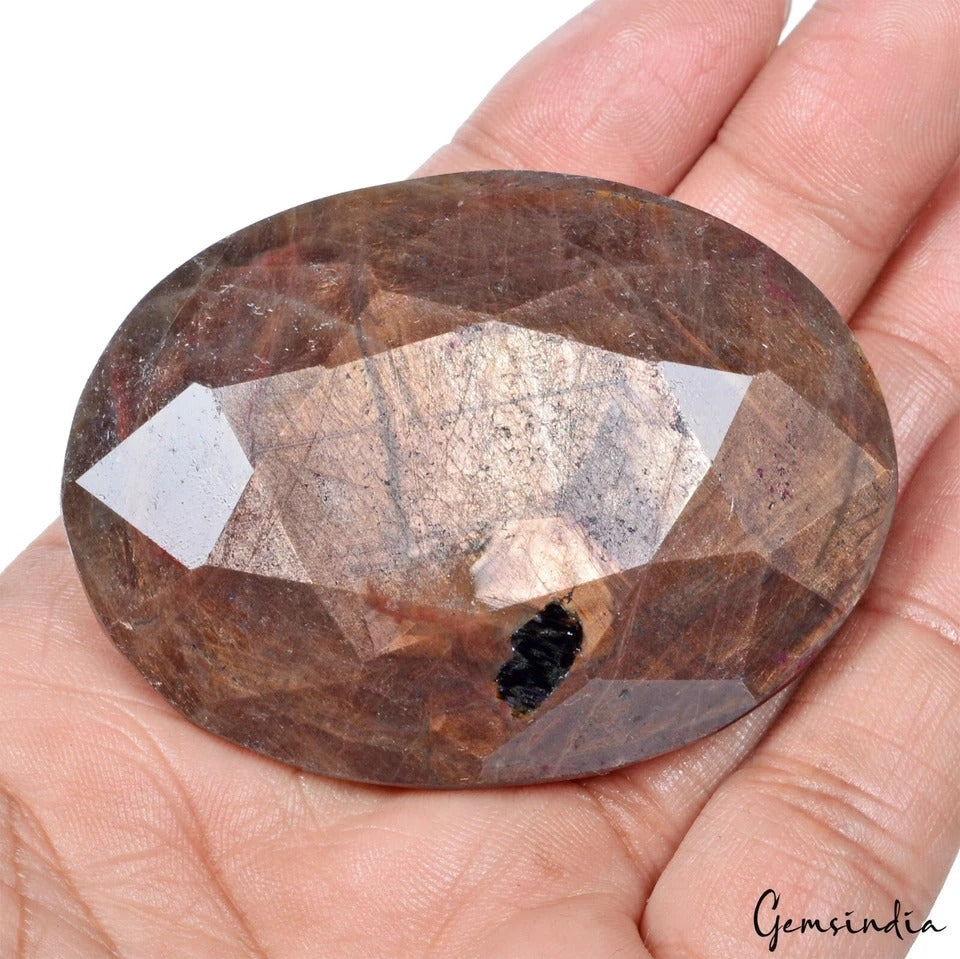 Certified Huge 700 Cts Natural Untreated Brown Sapphire Oval Cut Loose Gemstone