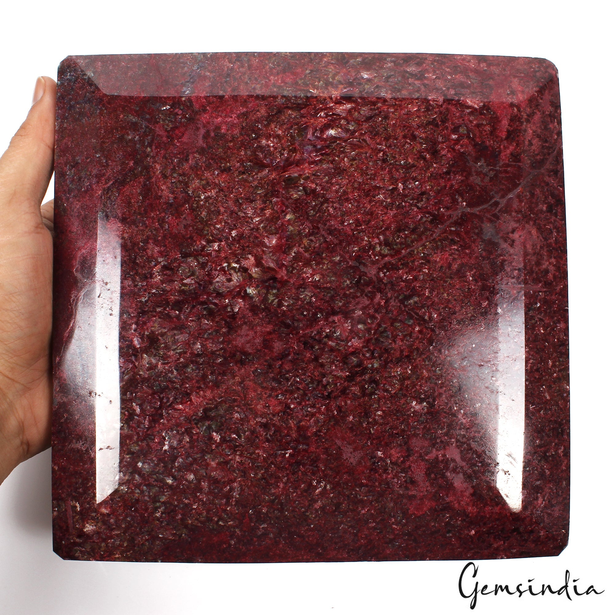 RARE 7.2 Kilo Natural HUGE Red Ruby Museum Grade Octagon Cut Loose Gemstone