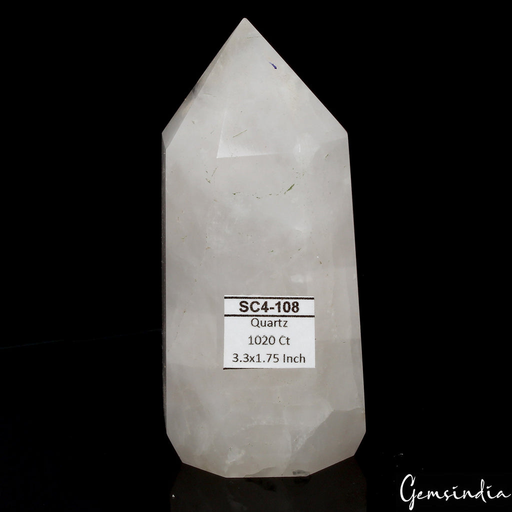 3.3" Natural White Quartz Tower Crystal Point Obelisk Healing Gemstone ~1020 Cts