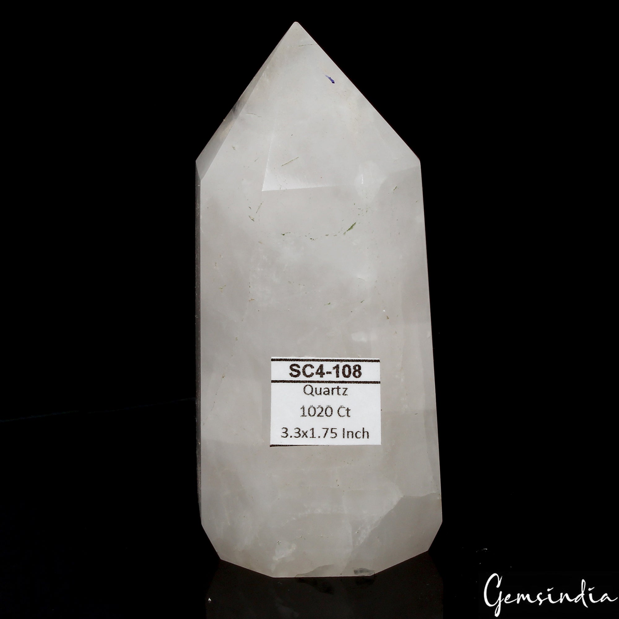 3.3" Natural White Quartz Tower Crystal Point Obelisk Healing Gemstone ~1020 Cts
