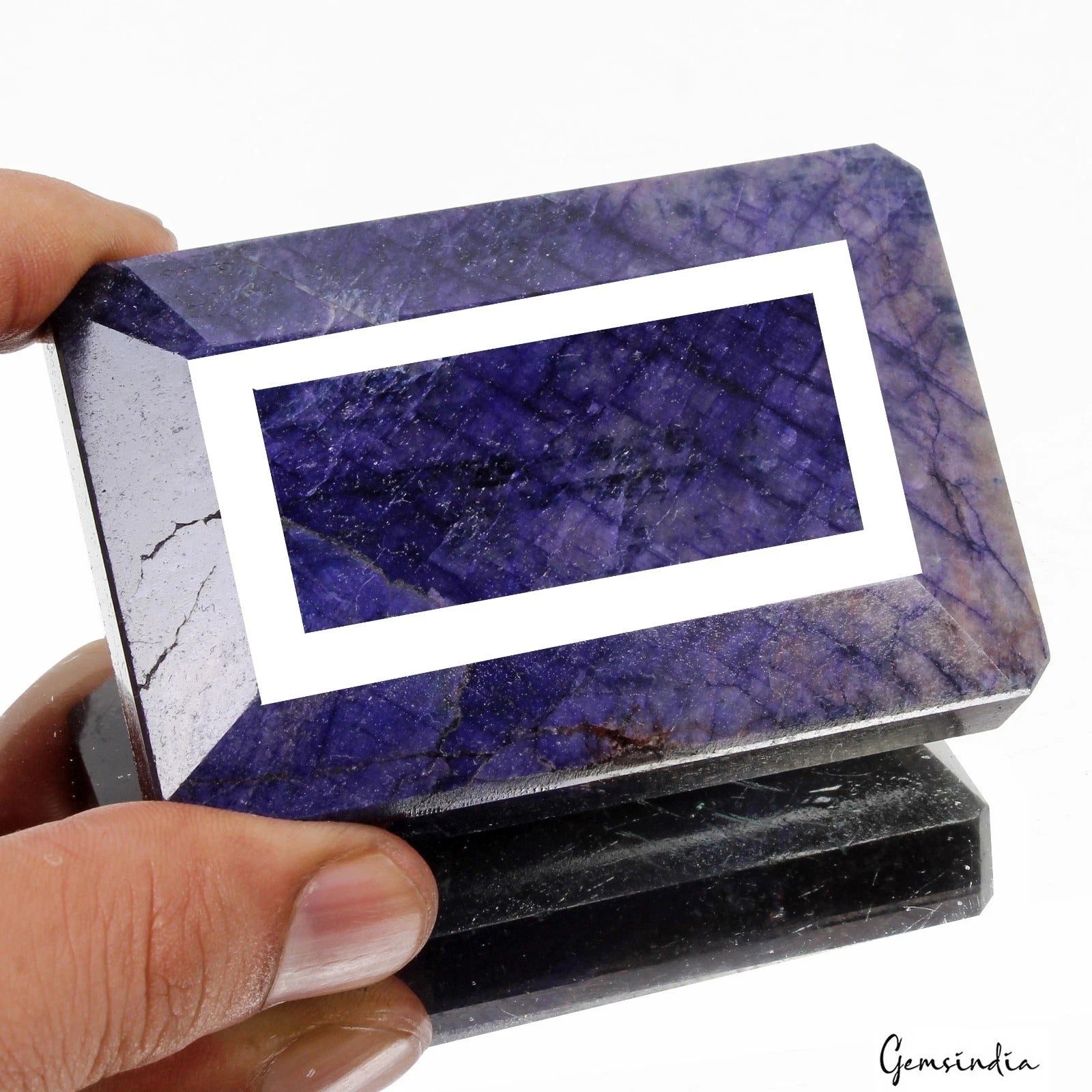 Blue Sapphire Loose Gemstone, Color Enhanced, Blue — 81x53x27mm, 1850 Ct, Madagascar