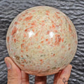1.6 Kilo Sunstone Sphere Crystal Ball Quartz Healing Natural Gemstone 4.4 in