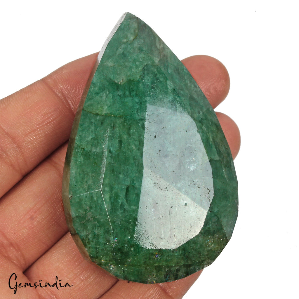 Natural Blue Green Brazilian Emerald Pear Cut Faceted Earth Mined 550 Ct Gems