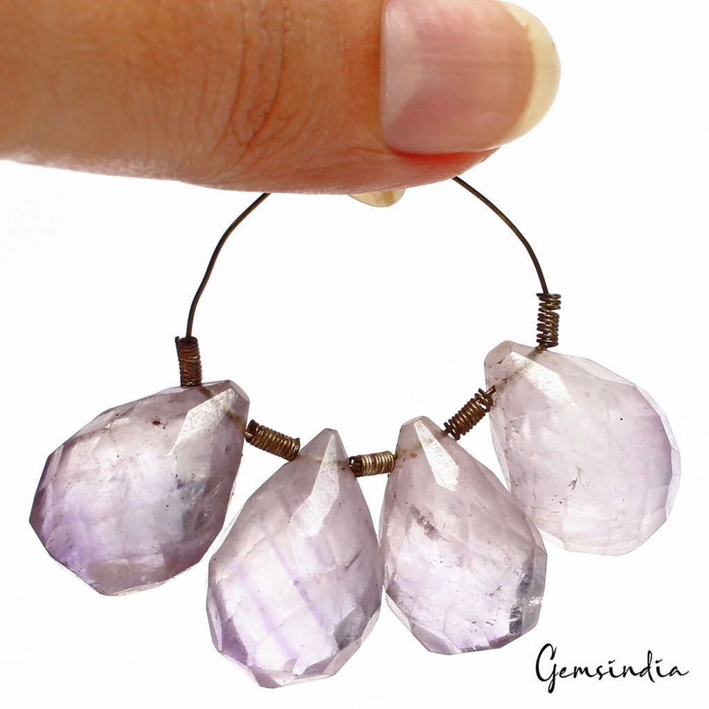 Amethyst Beaded Strand, Purple — 4 Pieces, 21mm to 22mm, 116.50 Ct