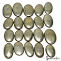 950 Ct Natural Gold Apache Pyrite Oval Cab Loose Wholesale Gemstone Lot 20 Pcs