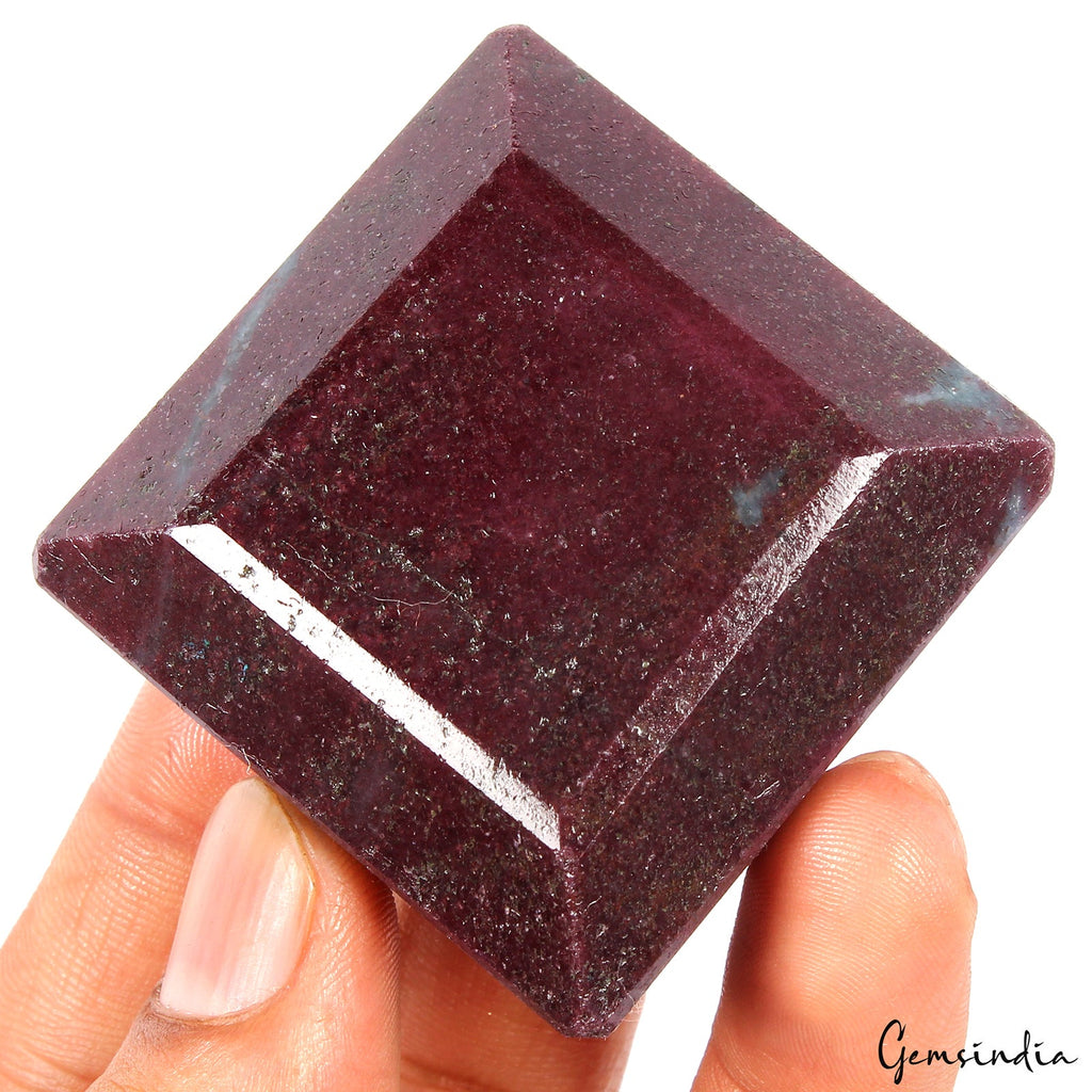 720Ct Natural Untreated Dark Red Ruby Octagon Cut Loose Huge Earthmind Gemstone