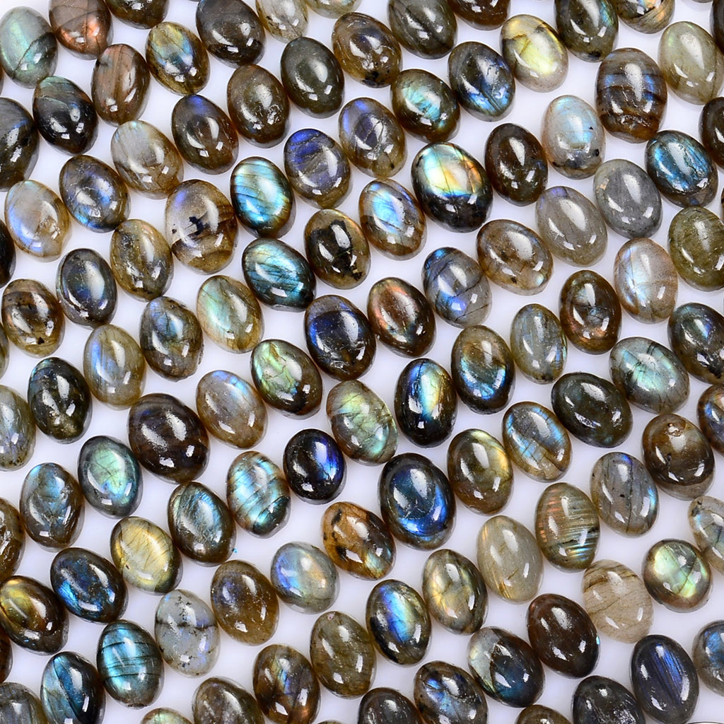 1200 Ct Natural Multi Labradorite Oval Shape Cabochon Loose Gems Wholesale Lot