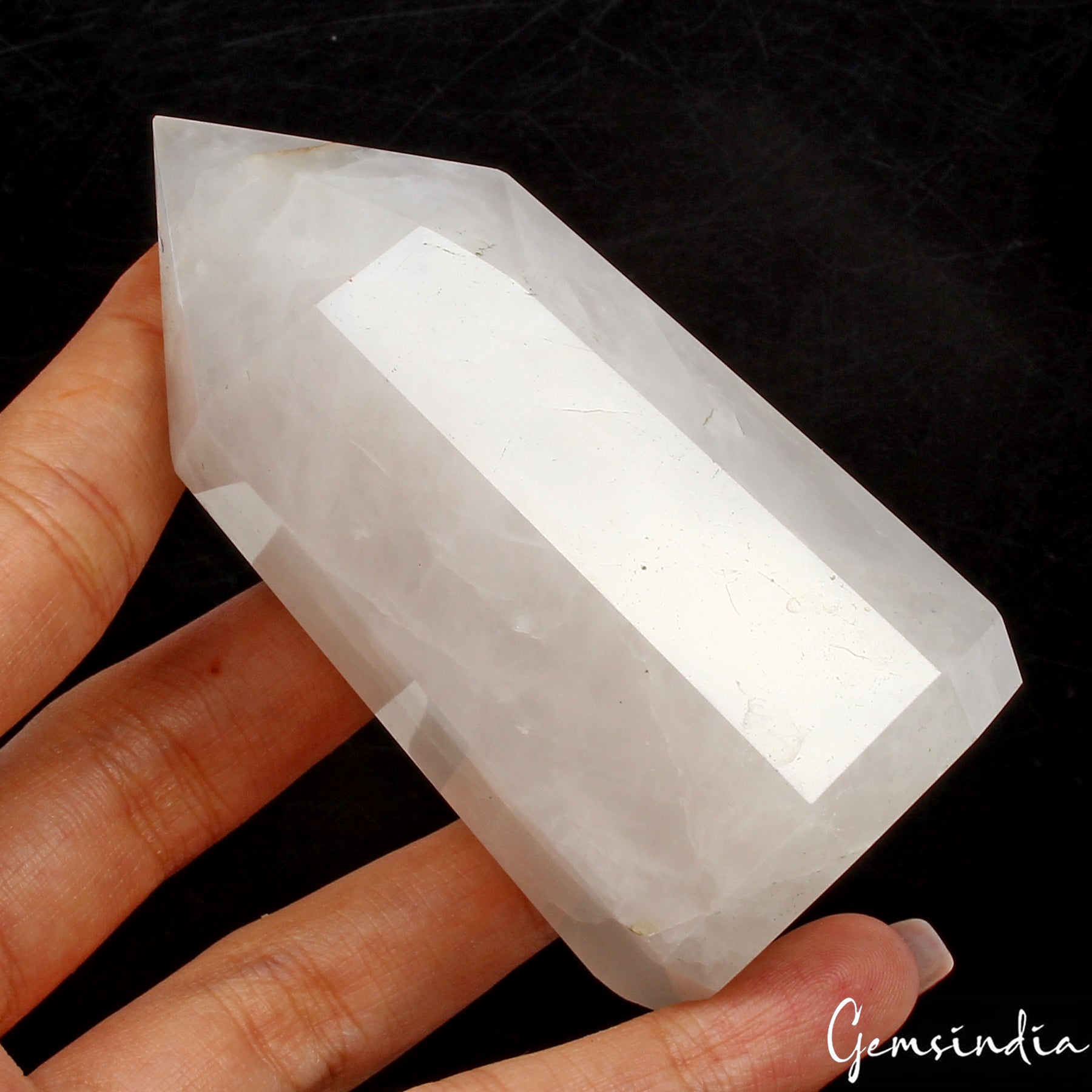3.3" Natural White Quartz Tower Crystal Point Obelisk Healing Gemstone ~1020 Cts