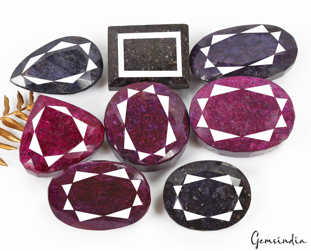 7600Ct Natural Ruby & Sapphire Mix Cut Loose Earth Mined Gemstones Wholesale Lot