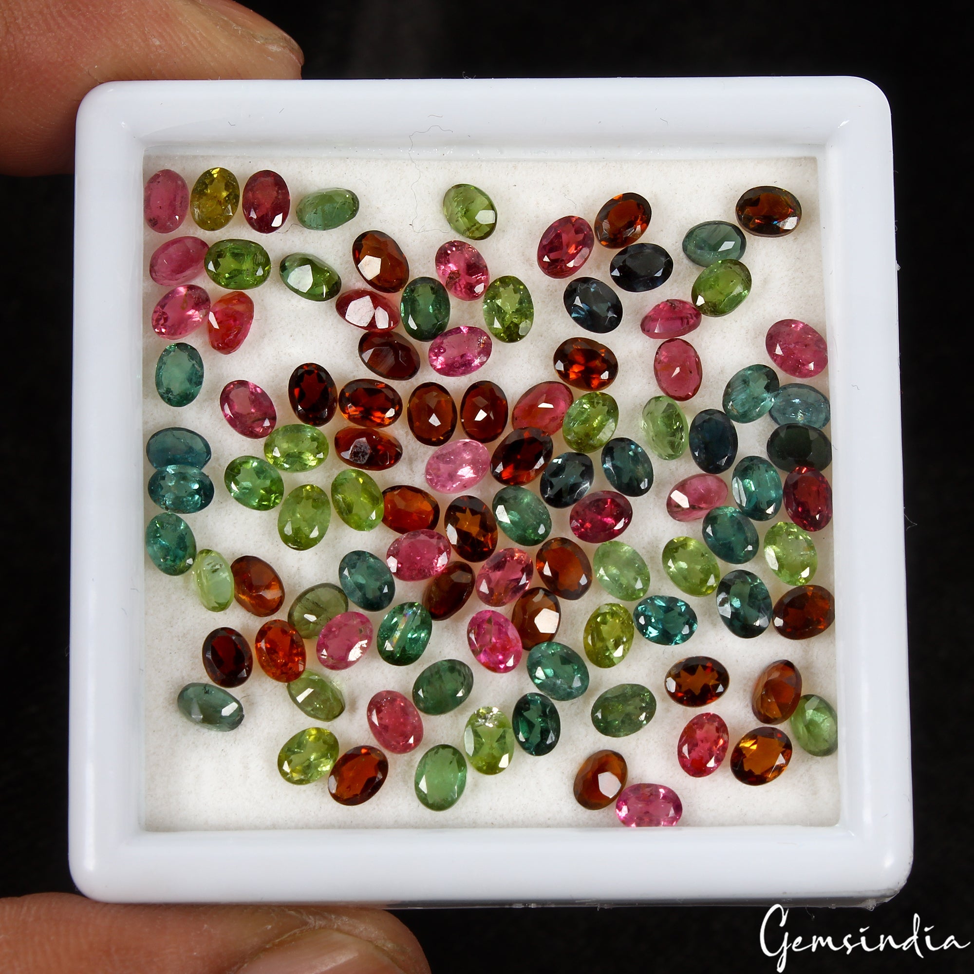 Certified 100 Pc Natural Tourmaline Multi Color 4x3mm Loose Mozambique Gemstones