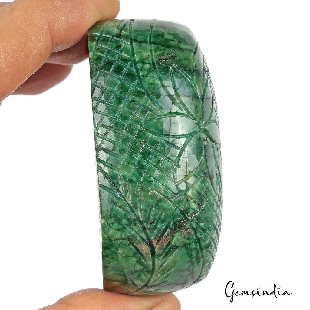 1180 Ct Natural Green Brazilian Oval Cut Earth Mined Huge Carving Loose Gemstone