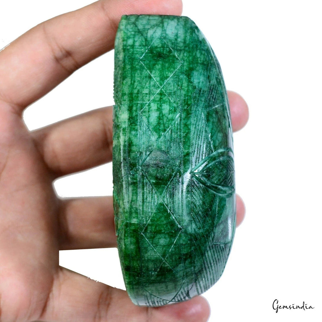 1900 Cts Natural Brazilian Emerald Pear Cut Both Side Carving Huge Loose Gems