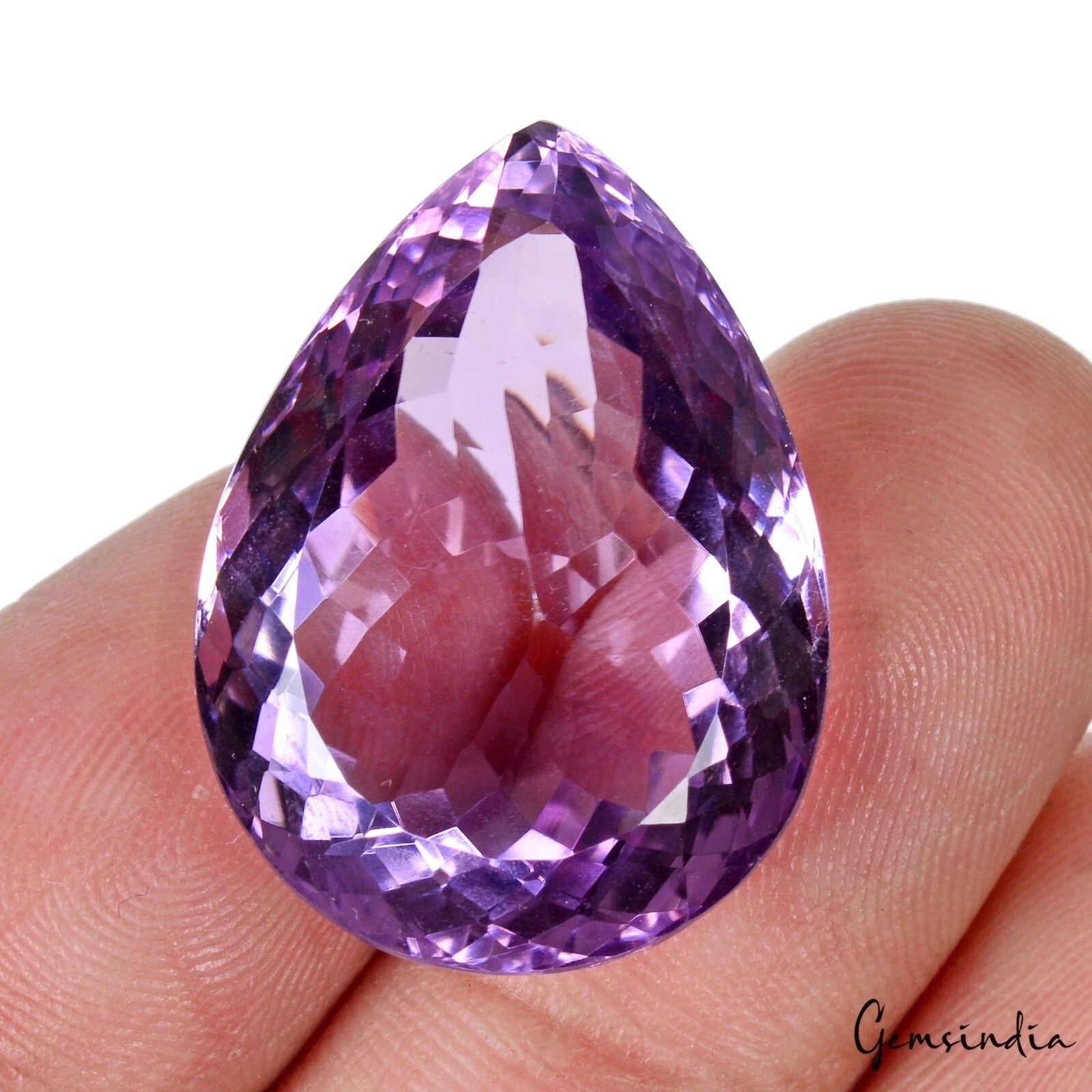 Amethyst Loose Gemstone, Untreated, Purple — 25x18x13 mm, 32.40 Ct, Brazil