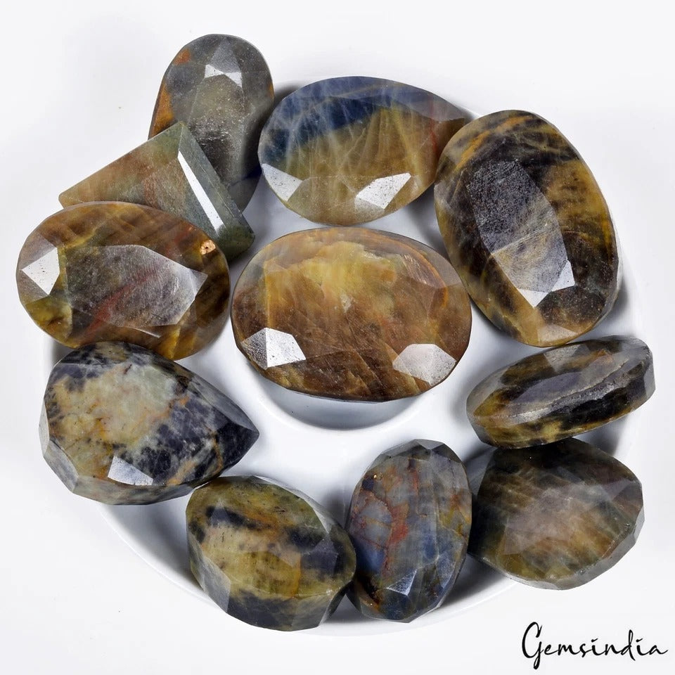 2650 Ct/11 Pcs Natural Unheated Multi Shade Sapphire Mix Cut Wholesale Gems Lot