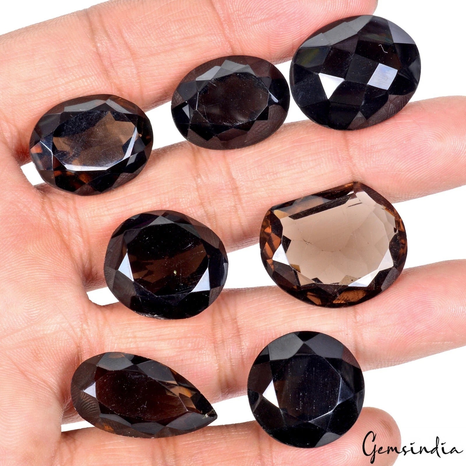 Smoky Quartz Loose Gemstone, Untreated, Brown — 19 mm to 25 mm, 213.60 Ct, Madagascar