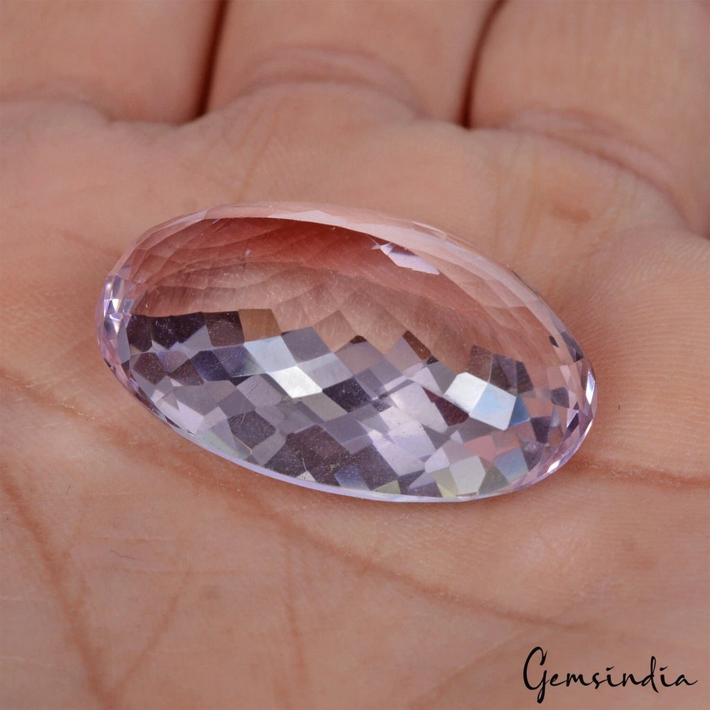 Natural Untreated Lavender Amethyst Oval Cut 42.10 Cts Gems For Making Jewelry