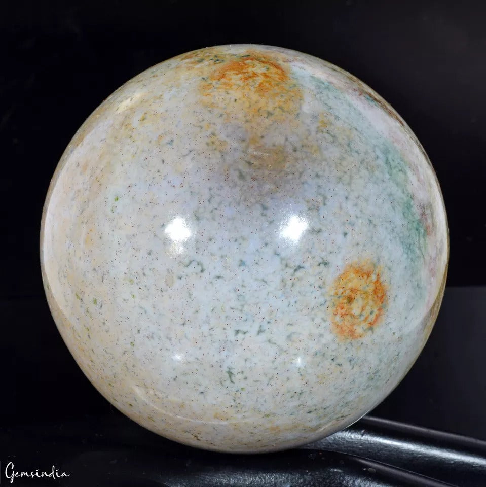 Moss Agate Sphere, Untreated — 3.2 Inch in diameter, 4200 Ct