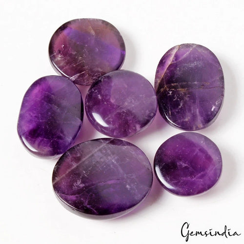 Amethyst Cabochon, Untreated, Purple — 21mm to 31mm, 300 Ct, Brazil